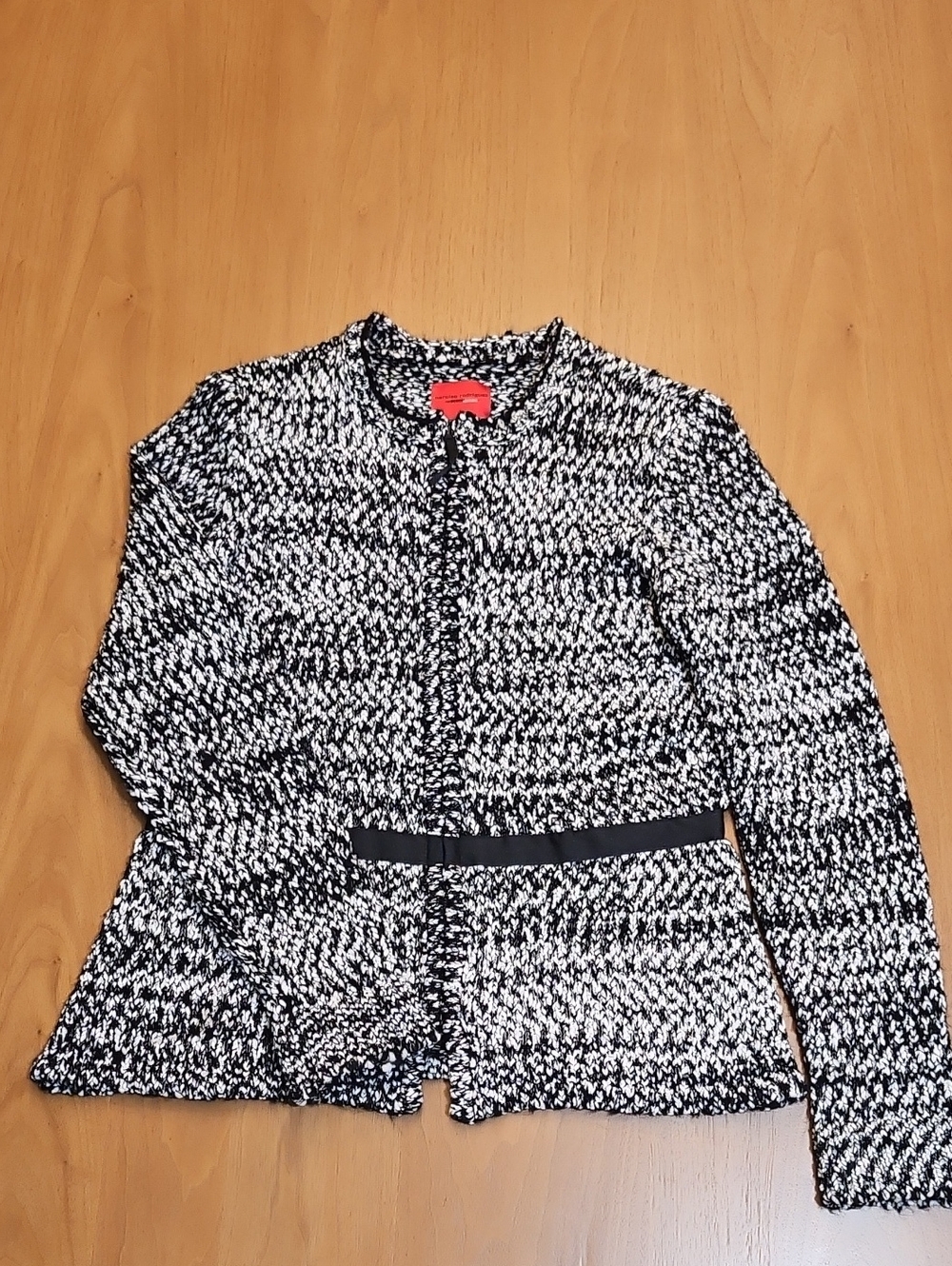 Narciso Rodriguez Black and White Tweed Jacket Size Large